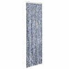 Vidaxl vliegengordijn 56x185 cm chenille blauw, wit en zilver