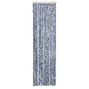 Cortina de mosca Vidaxl 56x185 cm de chenille azul, blanco y plata