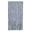 Cortina de mosca Vidaxl 100x220 cm Chenille azul, blanco y plata