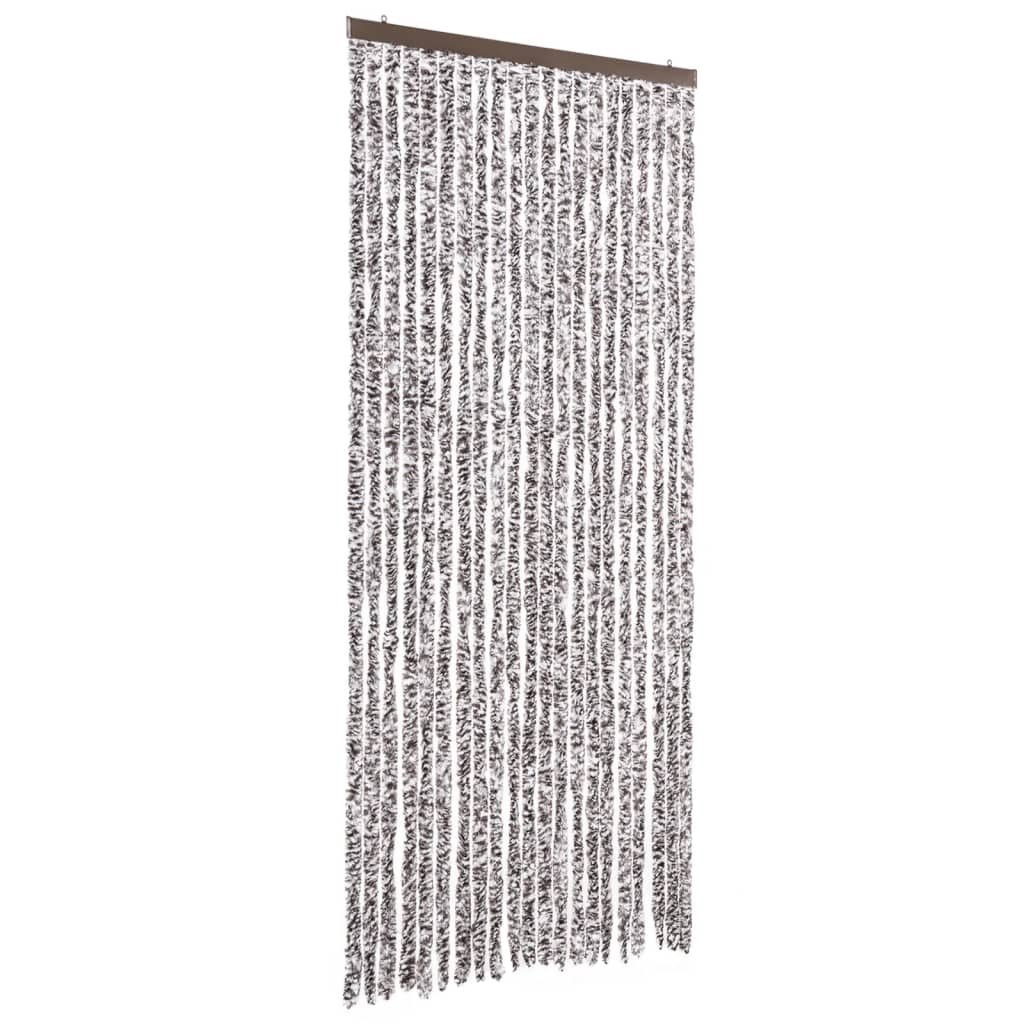 VidaXL Vliegengordijn 90x220 cm chenille bruin en beige