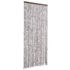 Cortina de mosca Vidaxl 90x220 cm Chenille Brown and Beige