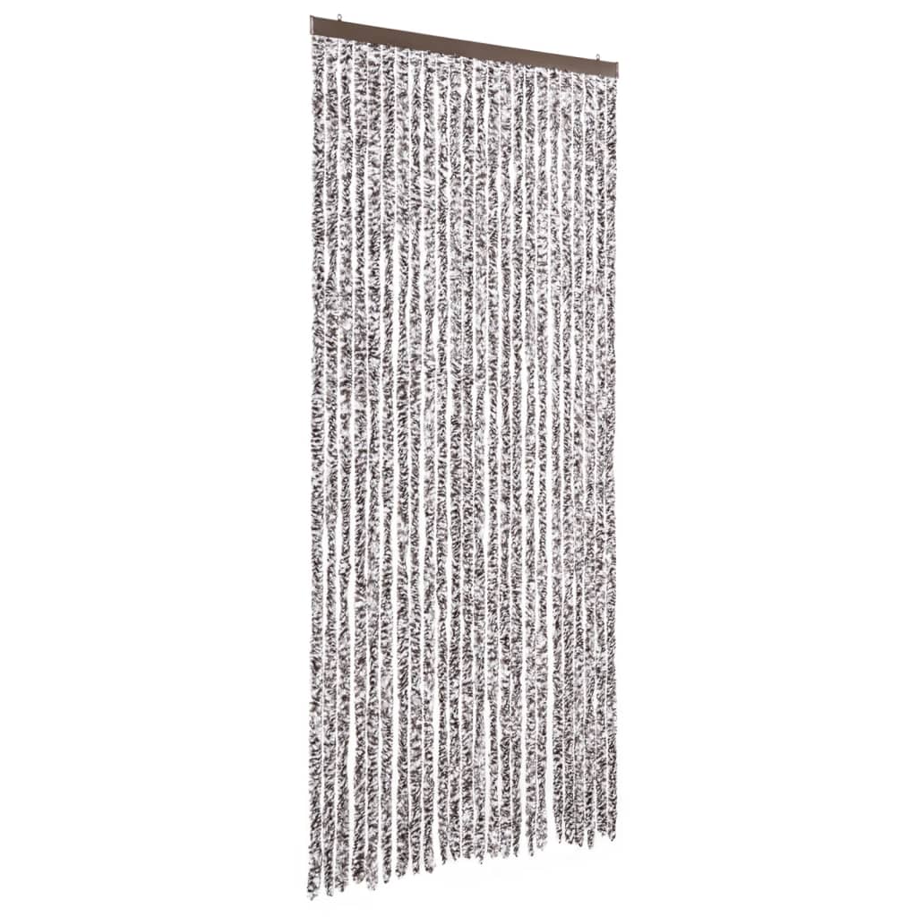 VidaXL Vliegengordijn 100x220 cm chenille bruin en beige