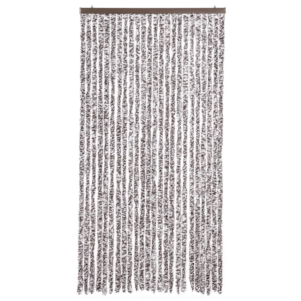 VidaXL Vliegengordijn 100x220 cm chenille bruin en beige