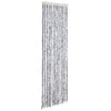 Cortina de mosca Vidaxl 56x185 cm Chenille White and Grey