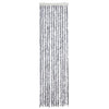 Vidaxl vliegengordijn 56x185 cm chenille wit en grijs