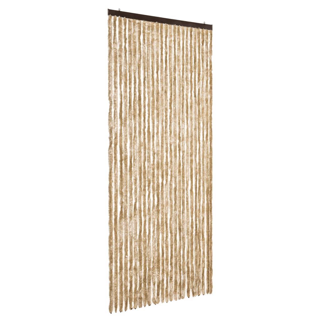 Cortina de mosca Vidaxl 100x220 cm chenille beige