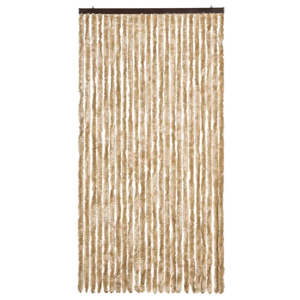 VidaXL Vliegengordijn 100x220 cm chenille beige