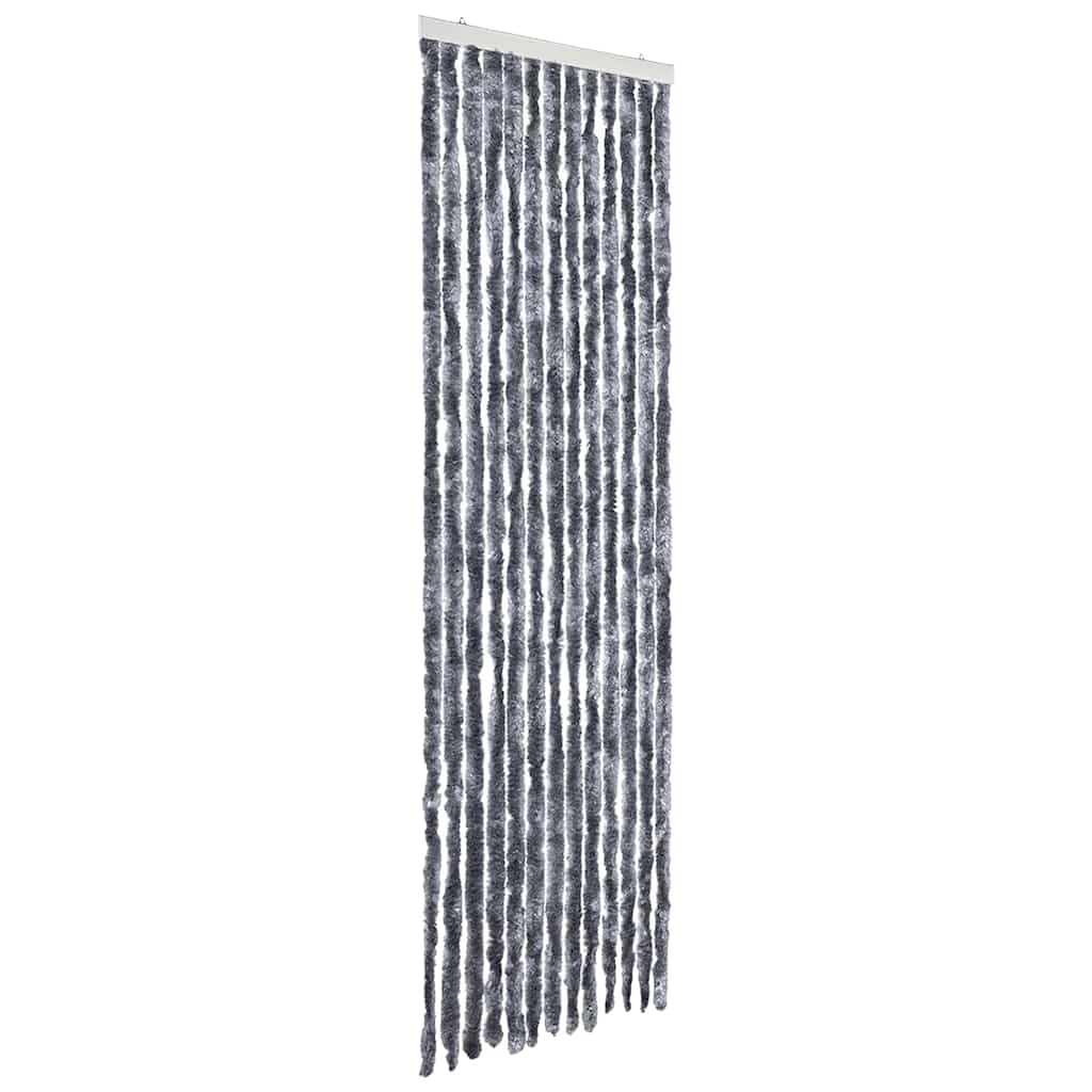 Vidaxl Fly Curtain 56x185 cm Clenille Silver Coloted