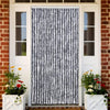 Cortina de mosca Vidaxl 90x220 cm chenille plateado