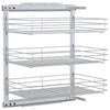 Vidaxl Where Basket Kitchen Cucina estesibile a 3 strati 47x35x56 cm di colore argento