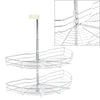 Vidaxl Where Basket Kitchen a 2 strati 180 gradi 75x38x80 cm di colore argento