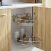 Vidaxl Where Basket Kitchen a 2 strati 180 gradi 75x38x80 cm di colore argento