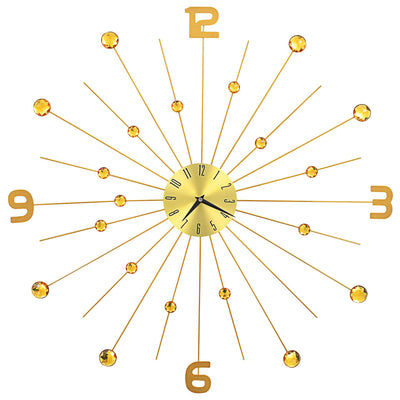 Reloj de pared Vidaxl 70 cm de oro de metal coloreado