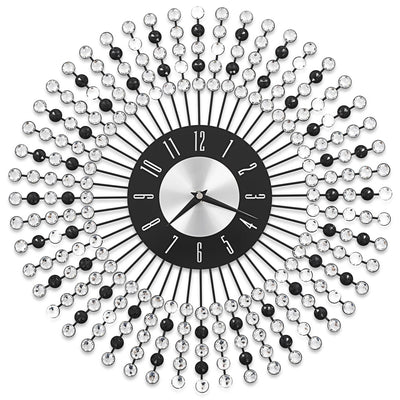 Reloj de pared Vidaxl 43 cm de metal negro