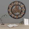 Orologio da parete Vidaxl 58 cm in metallo dorato e nero