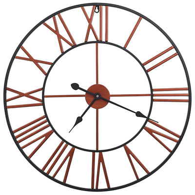 Orologio da parete Vidaxl 58 cm in metallo rosso