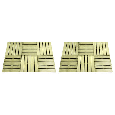 Vidaxl 12 St Terrace Tiles 50x50 cm de madera verde