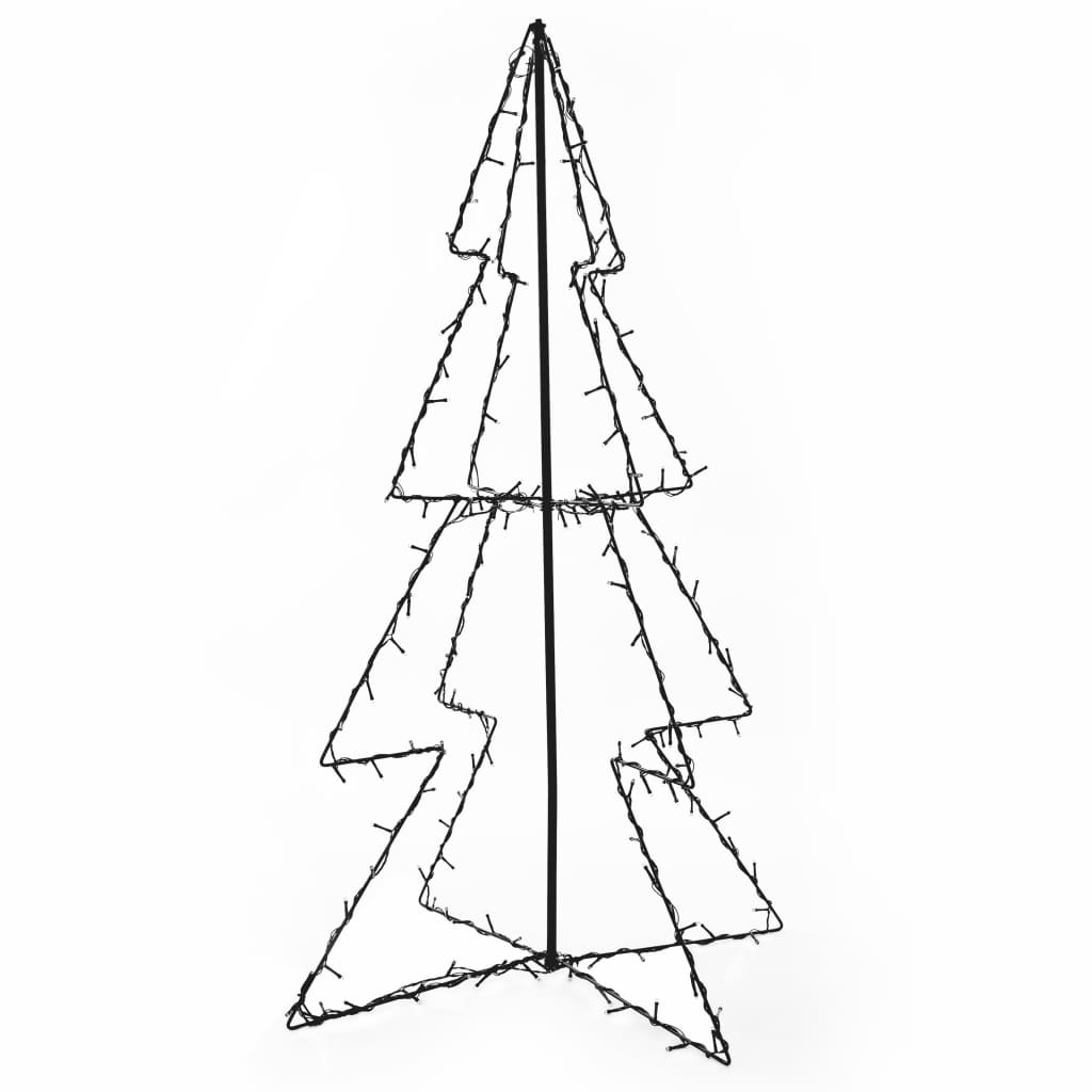 Vidaxl Kegelkerstboom 160 LED all'interno e all'esterno di 78x120 cm