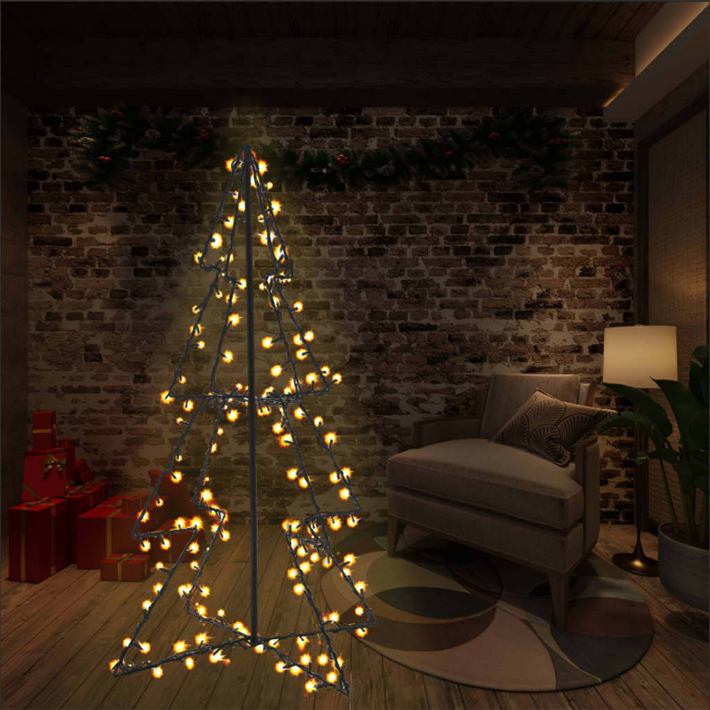 Vidaxl Kegelkerstboom 160 LED dentro y fuera de 78x120 cm