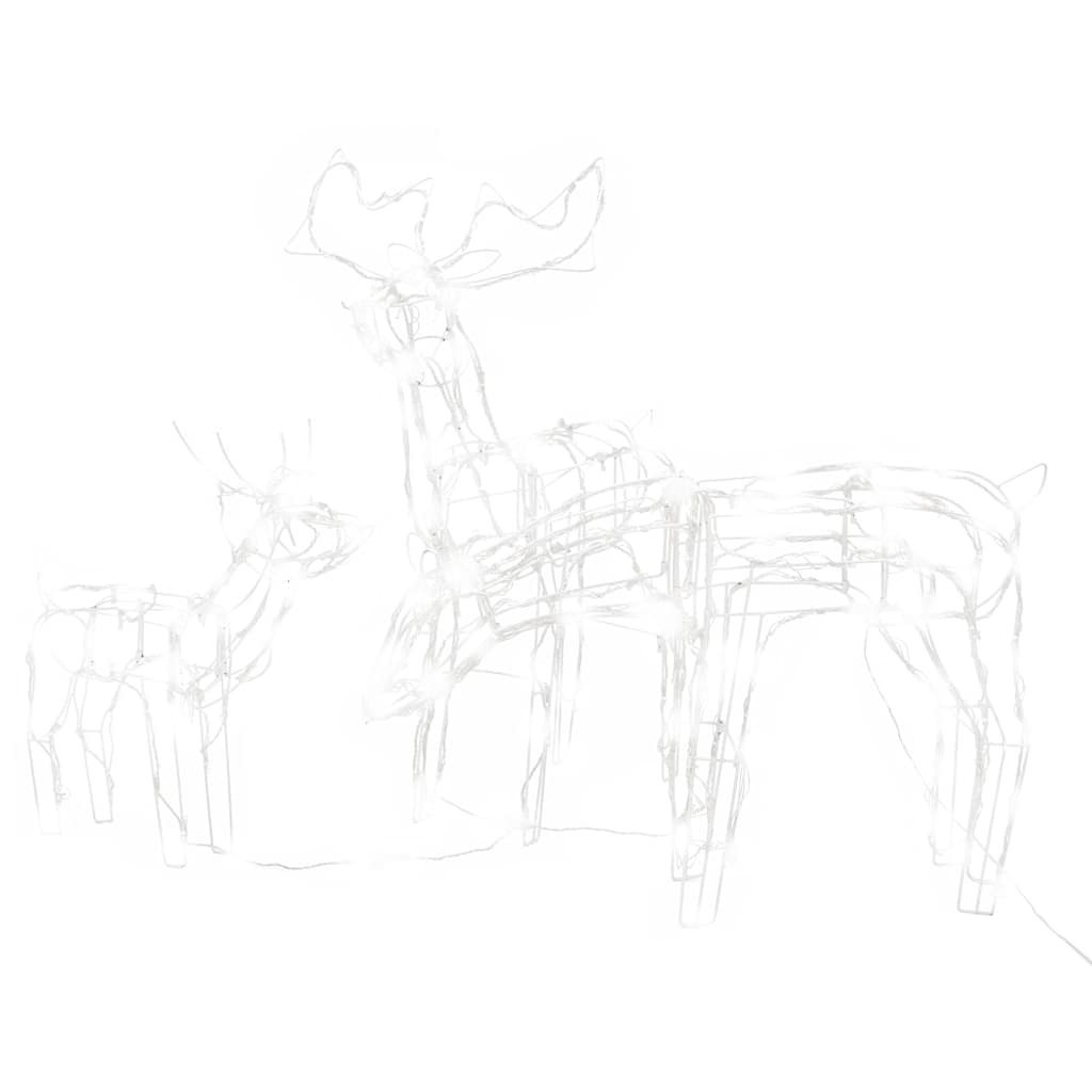 Vidaxl 3 partes de iluminación navideña Rendieren 229 LED