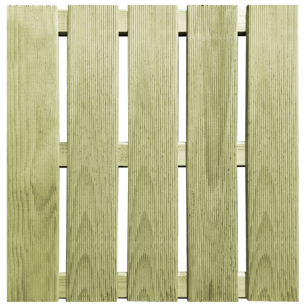 Vidaxl 18 baldosas de terraza 50x50 cm de madera verde