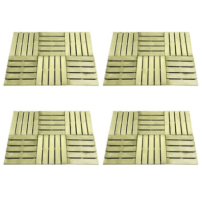Vidaxl 24 ST Terrace Tiles 50x50 cm de madera verde
