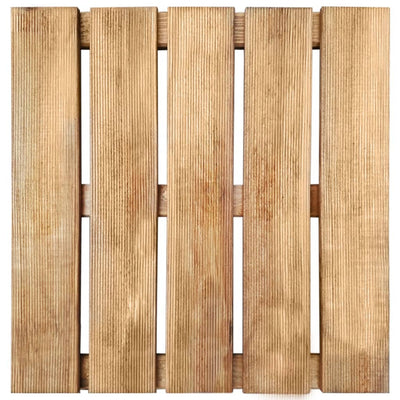 VidaXL 12 st Terrastegels 50x50 cm hout bruin