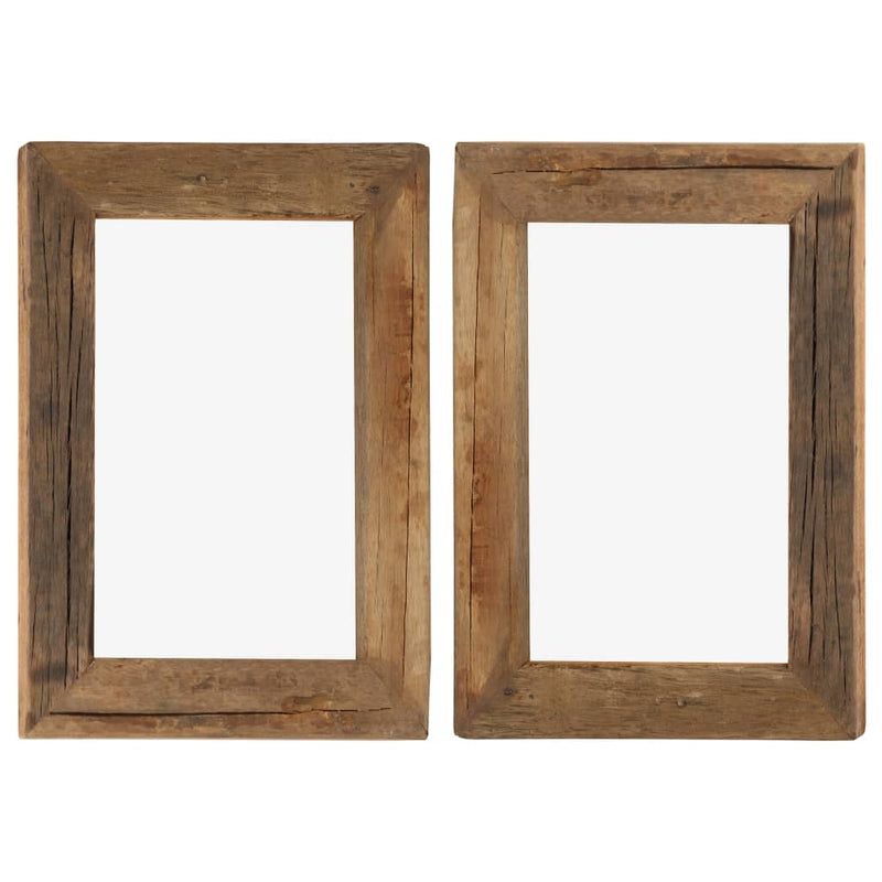 Vidaxl Photo Frames 2 PCS 30x40 cm de madera y vidrio reciclado sólido