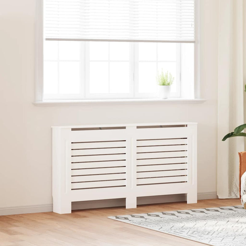 Vidaxl Construcción del radiador 152x19x81.5 cm MDF White
