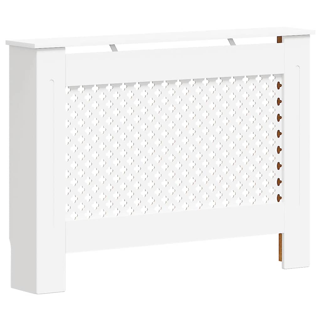 Vidaxl Construcción del radiador 112x19x81.5 cm MDF White
