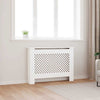 Vidaxl Construcción del radiador 112x19x81.5 cm MDF White