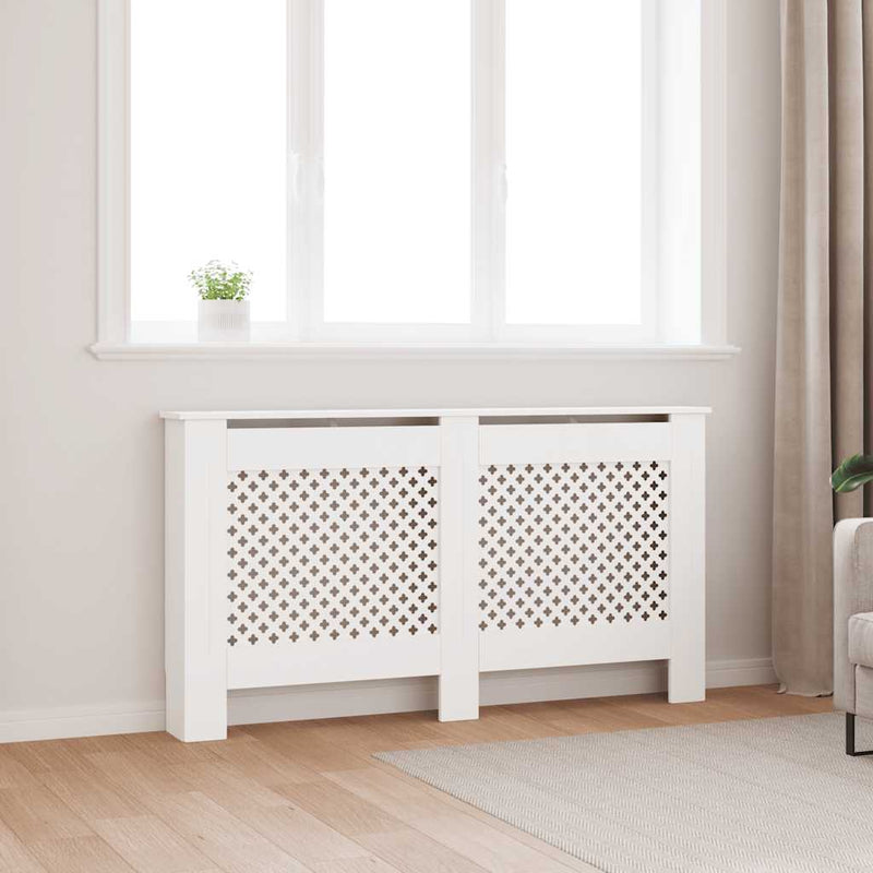 Vidaxl Construcción del radiador 152x19x81.5 cm MDF White