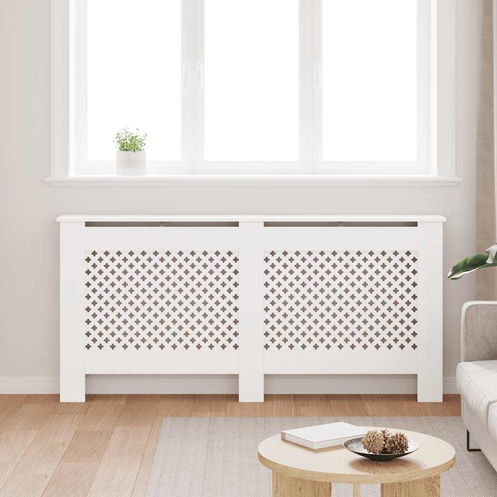 Vidaxl Construcción del radiador 172x19x81.5 cm MDF White