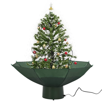 L'albero di Natale Vidaxl nevica con ombrelloni 75 cm verde