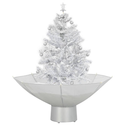 Vidaxl Albero di Natale Snowing con ombrelloni 75 cm bianco