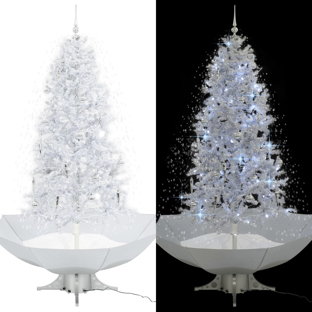 Vidaxl Tree di Natale Snowing con ombrellase 190 cm bianco
