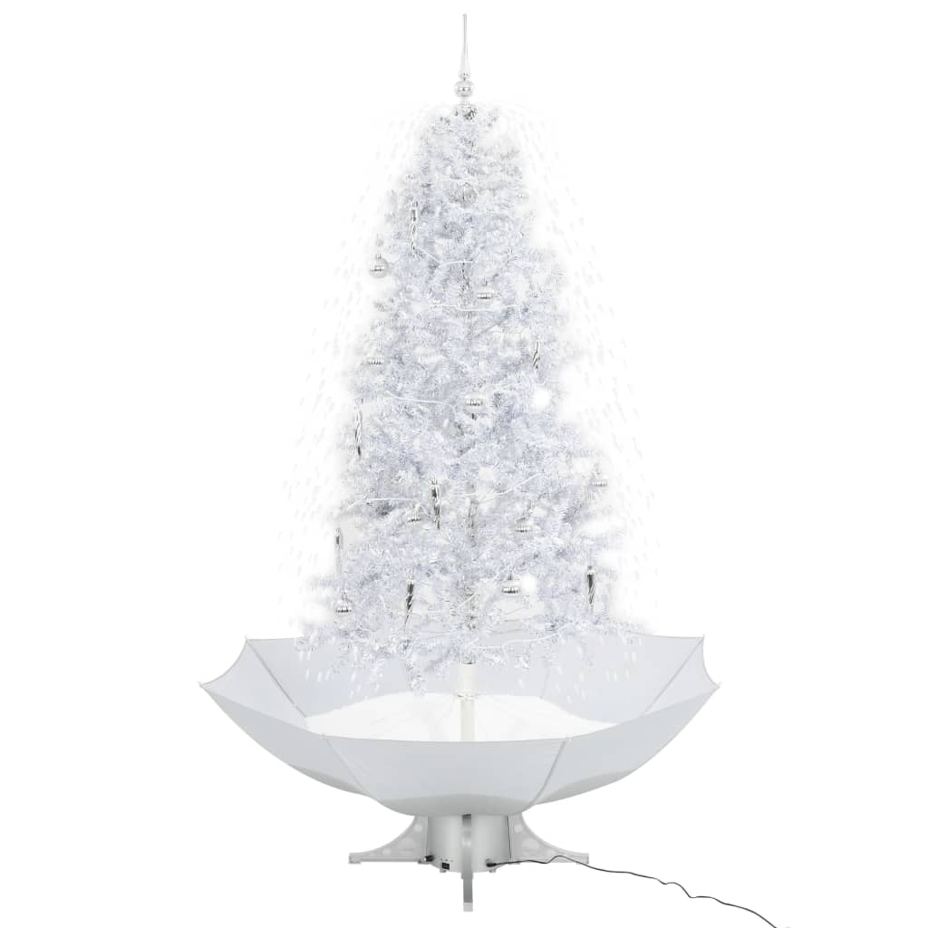 Vidaxl Tree di Natale Snowing con ombrellase 190 cm bianco