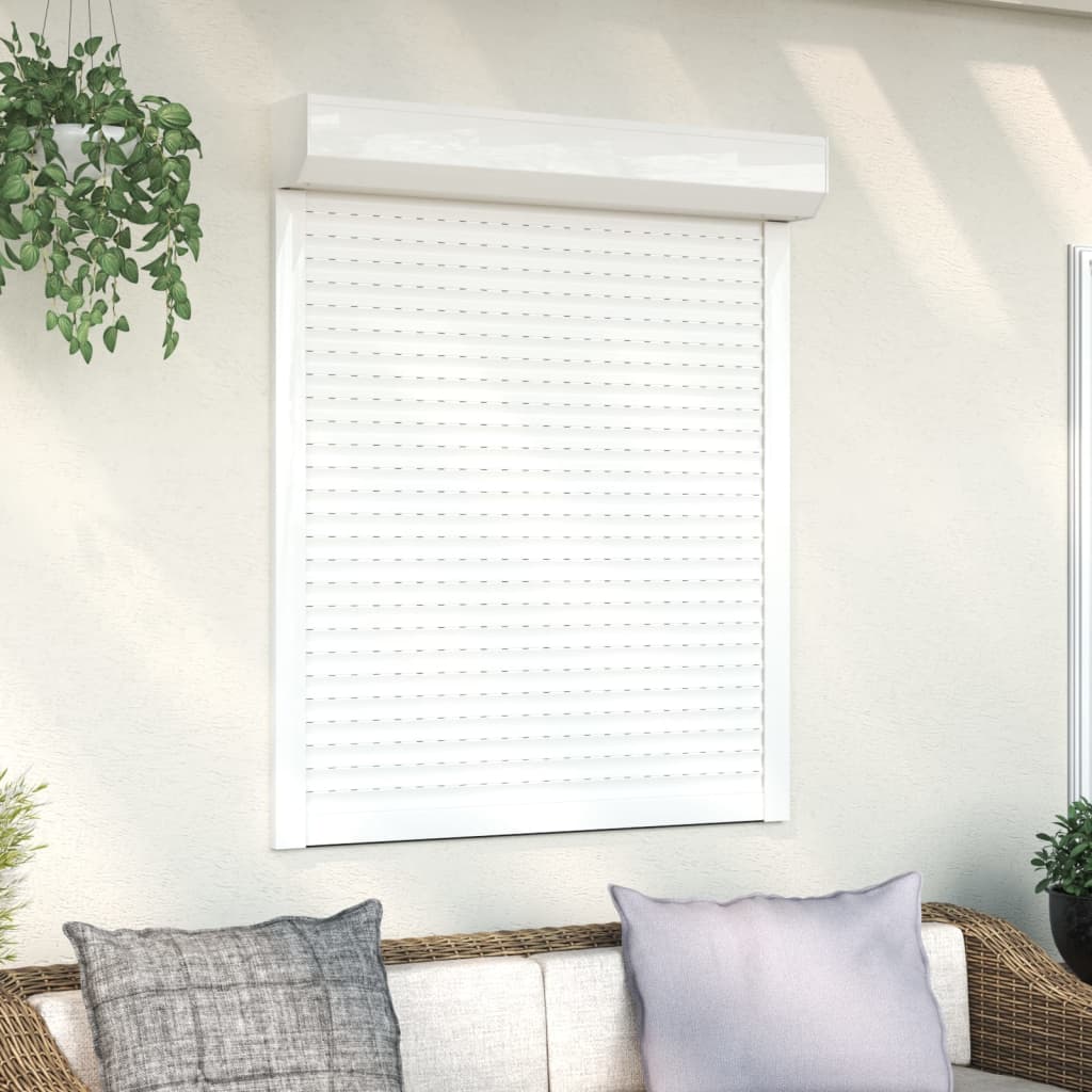 Shutter rullo Vidaxl 100x120 cm in alluminio bianco