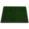 Inodoro Vidaxl Pet con contenedor y hierba artificial 64x51x3 cm verde