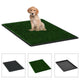 VIDAXL PET WCED 2 STS con contenitore e erba artificiale 76x51x3 cm verde