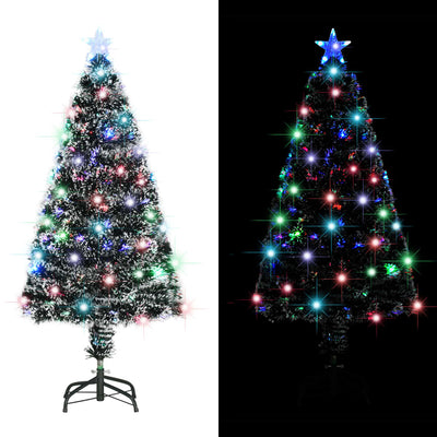 Árbol de Navidad Vidaxl con LED y fibra óptica estándar de 120 cm