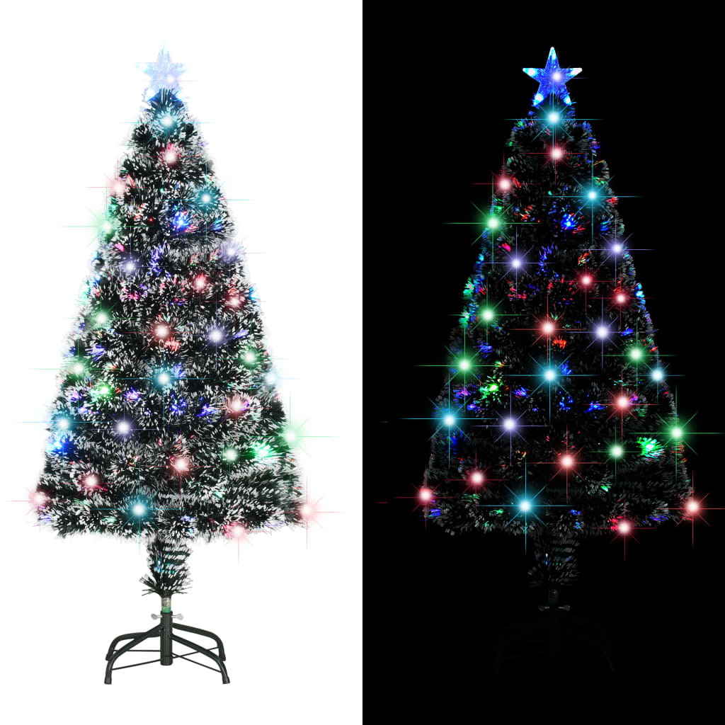 Árbol de Navidad Vidaxl con LED y fibra óptica estándar de 120 cm