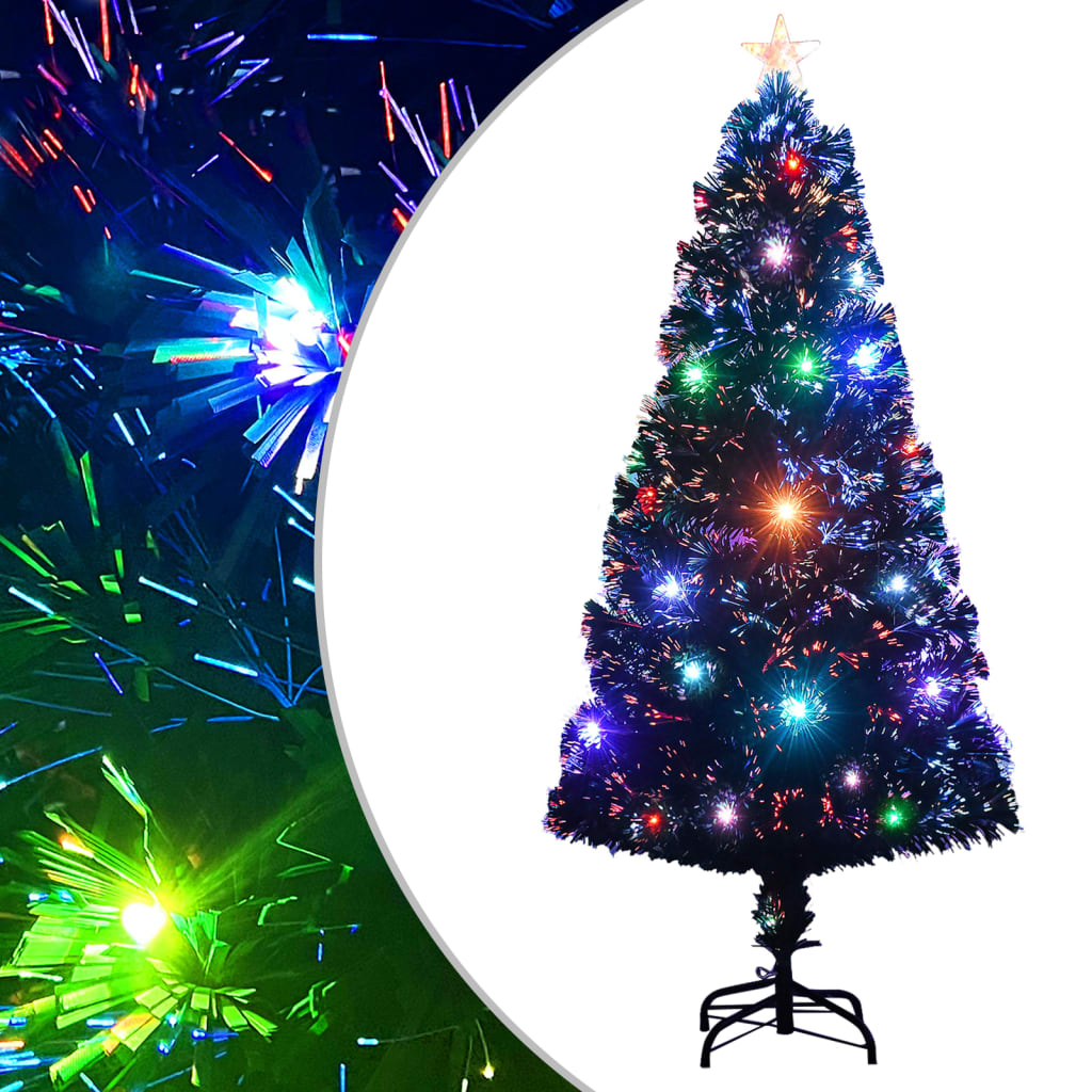 Árbol de Navidad Vidaxl con LED y fibra óptica estándar de 120 cm