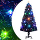 Árbol de Navidad Vidaxl con LED y fibra óptica estándar de 120 cm