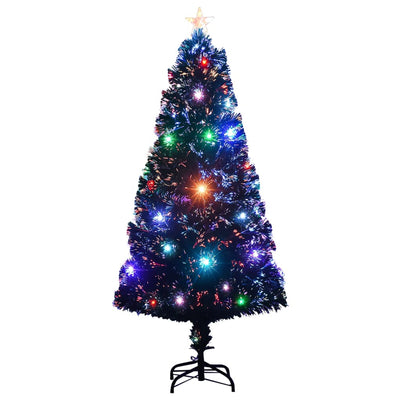 Árbol de Navidad Vidaxl con LED y fibra óptica estándar de 120 cm