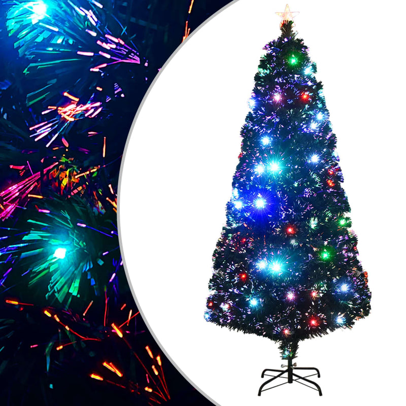 Albero di Natale Vidaxl con LED e fibra ottica standard da 180 cm
