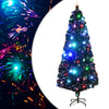 Árbol de Navidad Vidaxl con LED y fibra óptica estándar de 210 cm