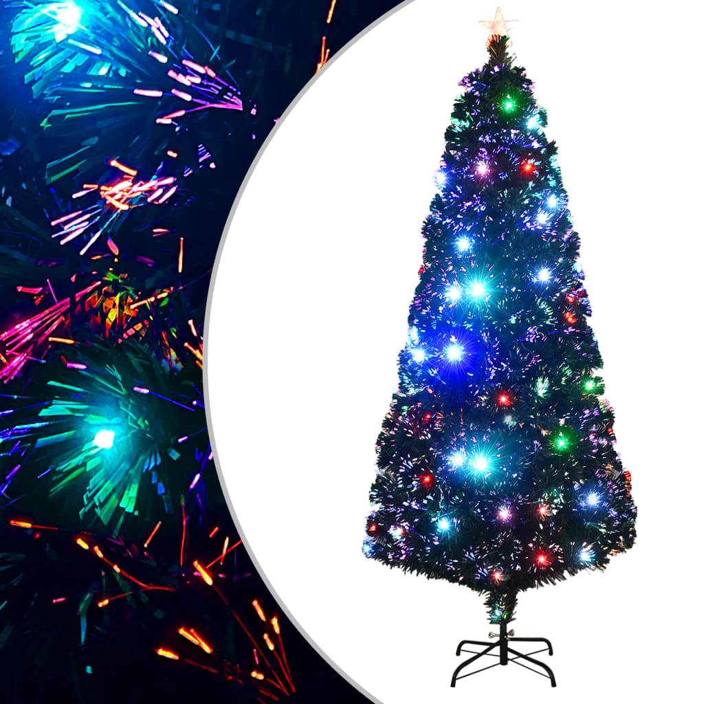 Árbol de Navidad Vidaxl con LED y fibra óptica estándar de 210 cm
