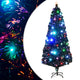 Árbol de Navidad Vidaxl con LED y fibra óptica estándar de 210 cm