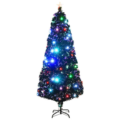 Árbol de Navidad Vidaxl con LED y fibra óptica estándar de 210 cm
